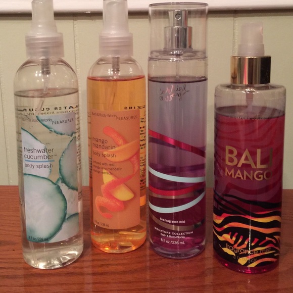 Bath and body works body sprays. Set of 4