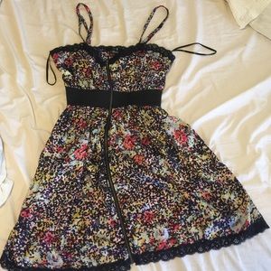 Speckled zip up dress