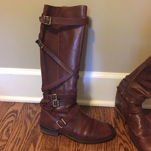 Leather riding boots
