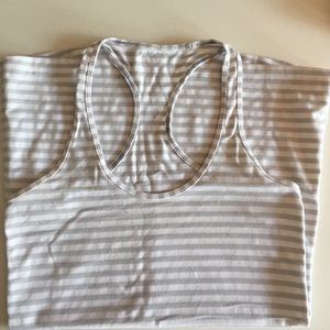 Lululemon cool racer back gray and white