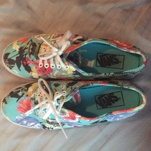 Floral Vans, Size7