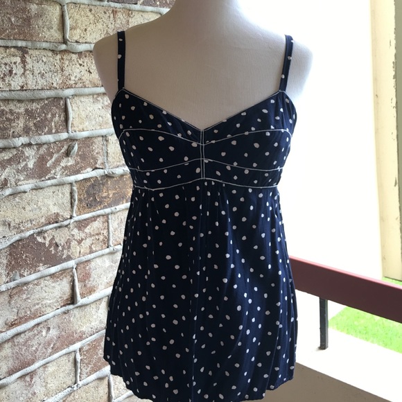 Navy Blue and White Tommy Bahama tank top