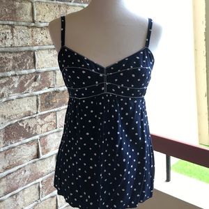 Navy Blue and White Tommy Bahama tank top