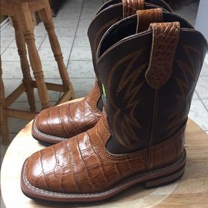 John Deere leather kids boots size 12 1/2