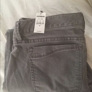 Express Gray skinny jeans