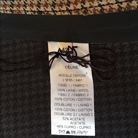 Celine wool houndstooth riding jacket - Picture 3 of 4