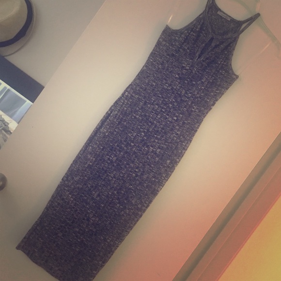Grey midi dress