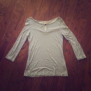 Patterned keyhole top from Banana Republic