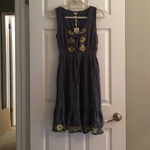 Fossil dress w embroidery
