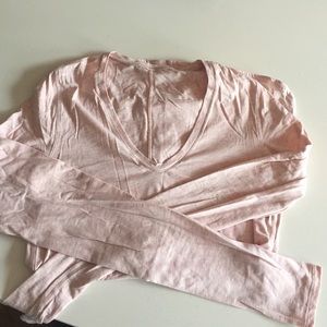 Light pink lululemon long sleeve top