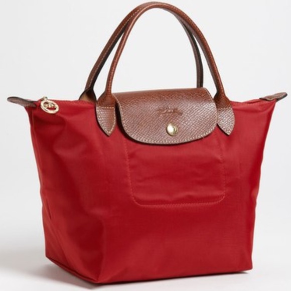 NWT Longchamp Mini Le Pliage Tote in Red