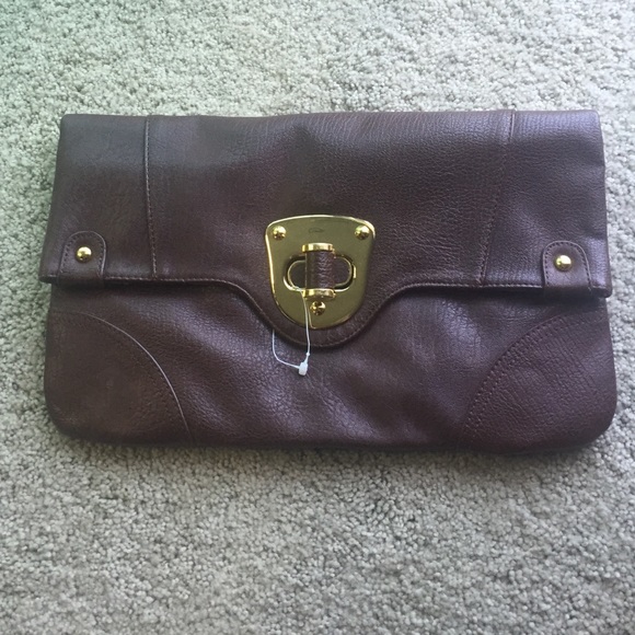 NWOT Faux leather clutch