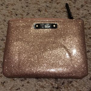 Pink sparkly Kate Spade zipper bag