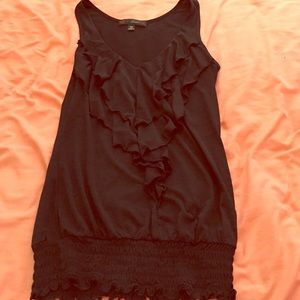 Black Ruffled Top