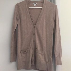 Tan oatmeal boyfriend cardigan