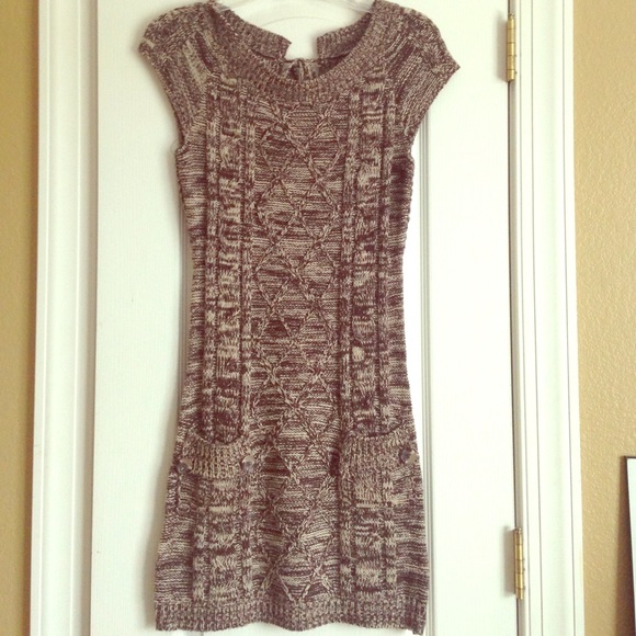 Brown and cream Sweater dress