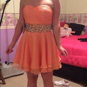 Orange One of a kind Homecoming dress
