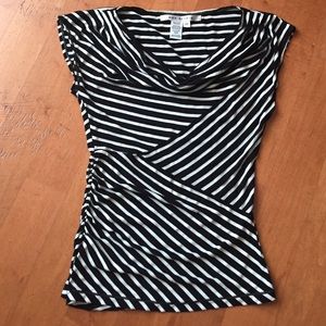 MAX STUDIO Black &Cream Top Size XS