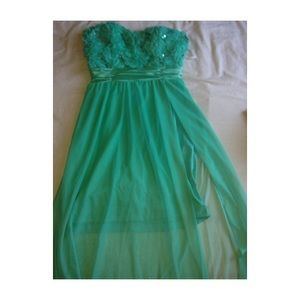 Green Ombré Prom Dress