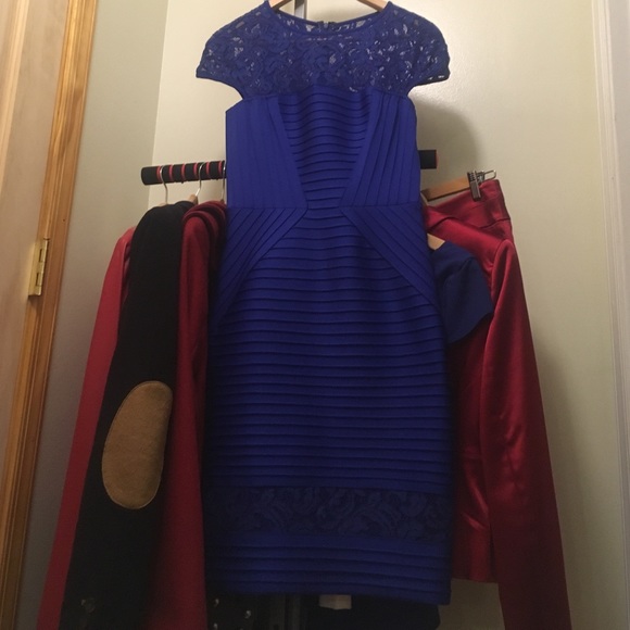Blue body hugging dress