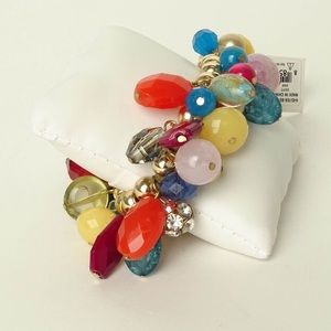 MIRIAM HASKELL Candy Arm Bracelet Stretch Colorful