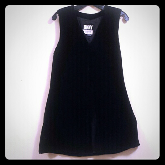 Vintage DKNY velour dress/vest