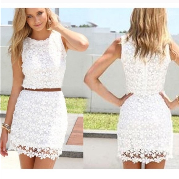 White shift dress
