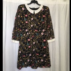 Floral embroidered Topshop minidress