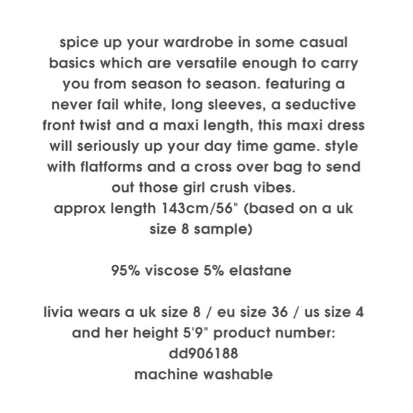 NWT Missguided White Twist Maxi - Picture 4 of 4