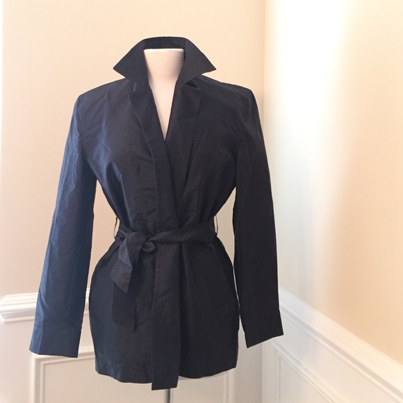 Donna Karan Shantung Boxy Kimono Jacket