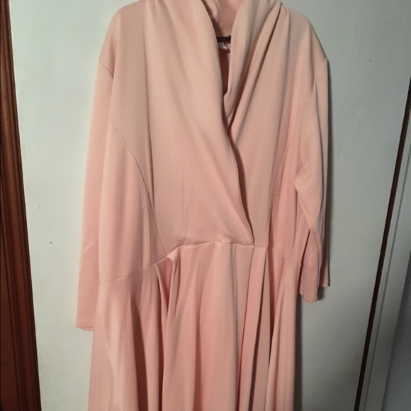 Peach hi-low dress