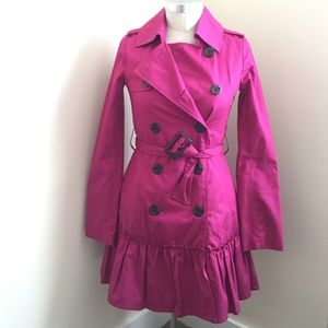 BB Dakota Jackets & Coats - BB Dakota pink trench ruffle coat. BB Dakota Jackets & Coats - BB Dakota pink trench ruffle coat.