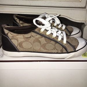 brown coach sneakers