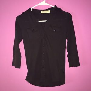 Black button up shirt
