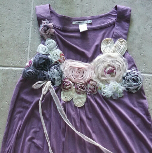 Purple knit top with beautiful design work