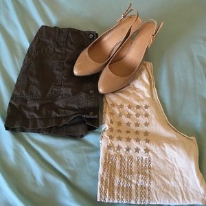 Gold American Flag Muscle Tank