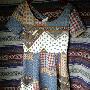 H&M patchwork style party dress