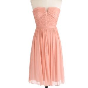 J. Crew Nadia Dress in Misty Rose Silk Chiffon