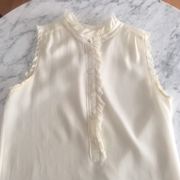 J Crew Silk Ruffle Shell