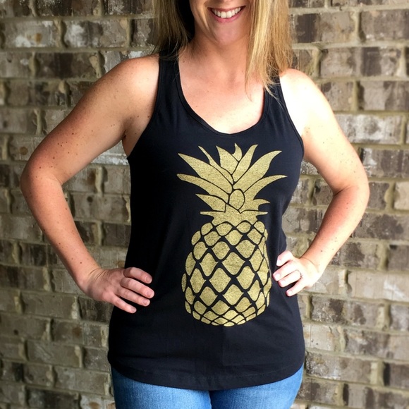 Pineapple Racerback Fitted Tank - XL