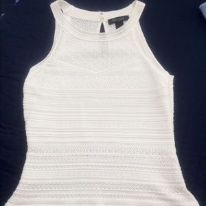 White House Black Market White knit tank
