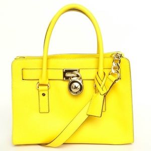 MICHAEL KORS Hamilton Yellow Saffiano