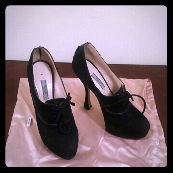 Suede Prada heels