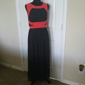 Sexy lined maxi dress