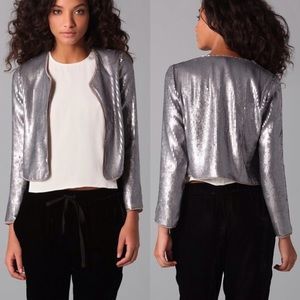 Bloomingdale's Aqua Sequin Jacket