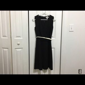 Black Calvin Klein Dress size 6 with white belt
