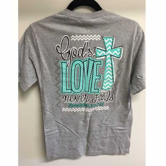 Preppy God's love never fails tee