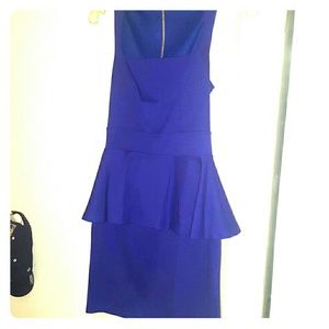 Casual couture pleplum dress royal blue