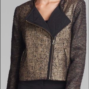 NWT Kenneth Cole Moto The Vesna Jacket Gold/Black