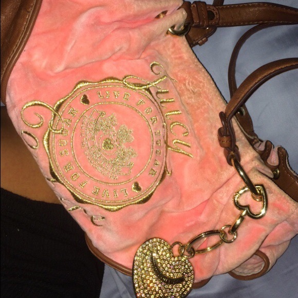 PINK VELVET JUICY HANDBAG - Picture 1 of 4